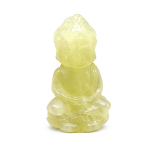 Escultura de Buda Bebé en Piedra Citrino, un Símbolo Radiante de Paz, Positividad y Prosperidad, Decoración para el Hogar, Peso - Product Image 2
