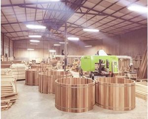 Tradizionale cedro rosso giardino vasca da bagno in legno massello 6 persone vasca idromassaggio per ville - Product Image 2