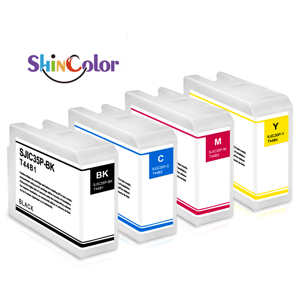 Чернильный картридж ShinColor SJIC35 SJIC35P с чипом для принтера цветных этикеток Epson CW-C6000 C6500