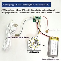 Module de commande tactile à gradation simple/double couleur 5V en aluminium pour veilleuse LED et accessoires de jouets avec batterie intégrée