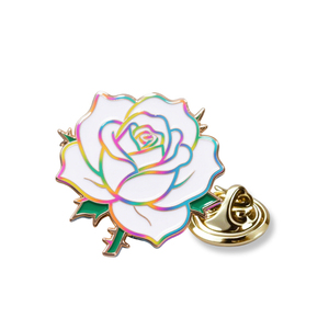 เข็มกลัดดอกไม้เคลือบสีรุ้งแบบใหม่ ดีไซน์ซับซ้อน งานโลหะประดับเสื้อผ้า กระโปรง ปกเสื้อ หมวก กระเป๋า - Product Image 3