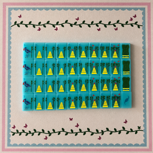 Juego de Mahjong Americano de Acrílico Verde <span class=keywords><strong>Menta</strong></span> Personalizado de Una Sola Capa, 160 Piezas, con Patrón de Frutas Tropicales y Tortugas, Regalo - Product Image 4