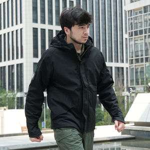 Özelleştirilmiş işlemeli Logo gündelik spor ceket. Erkekler için açık fermuarlı Polyester taktik bombacı ceket - Product Image 2