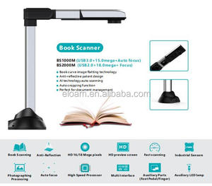 Eloam Bs2000m 18 MP Xách Tay Máy Quét Tài Liệu 24-Bit LED Nguồn Ánh Sáng Tốc Độ Cao OCR A3 Có Thể Gập Lại USB Liên Tục Quét Kho - Product Image 5