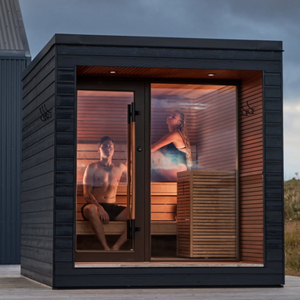 Sauna Cuadrada Moderna y Minimalista para Exteriores <span class=keywords><strong>con</strong></span> <span class=keywords><strong>Puerta</strong></span> <span class=keywords><strong>de</strong></span> Vidrio Templado y Sistema <span class=keywords><strong>de</strong></span> Ventilación Oculto - Product Image 6