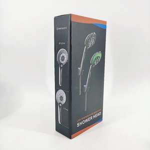 Pomme de douche à main <span class=keywords><strong>LED</strong></span> chromée 3 fonctions, réglage facile par pression, économie d'énergie, durable, jet d'eau fin pressurisé, salle de bain - Product Image 6