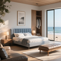 Cabine préfabriquée pour hôtel de villégiature, maison modulaire prête à l'emploi, conteneur modulaire, petite maison bleue, maison mobile modulaire, casa prefabricada con baño