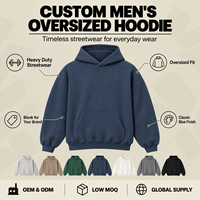 Sweat à capuche 100 % coton, coupe oversize, personnalisable avec logo OEM, épais et lourd