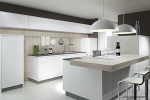 Armoire de cuisine personnalisée durable conceptions gratuites grain de bois noir intelligent à vendre usine chinoise