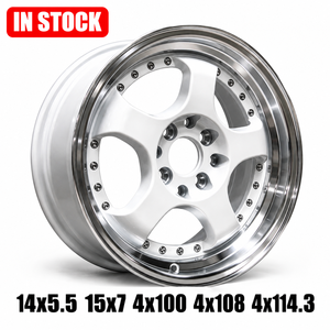 En stock, jantes de voiture 14x5.5 15x7 <span class=keywords><strong>pouces</strong></span>, 4x100 <span class=keywords><strong>4x108</strong></span> 4x114.3, roues en alliage d'aluminium pour Toyota Corolla, Toyota Vios, Honda - Product Image 1