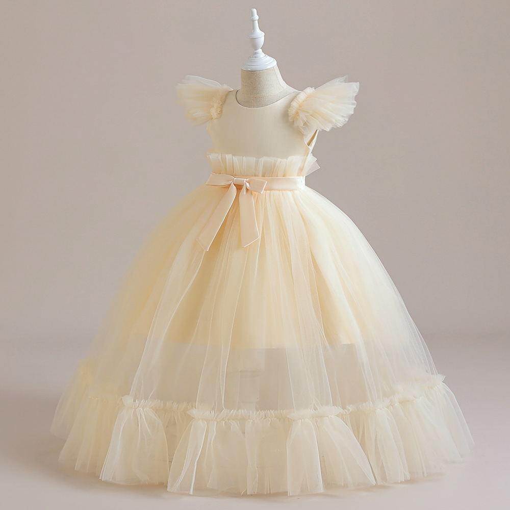 Children Girl Clothing Kids White Graduation Girls Dress With Floral  Organza Vendor Designers Summer Custom Wholesale Big Kids