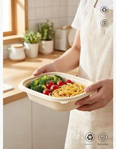 Custom Logo disposable plates paper plates eco friendly products tableware dinnerware Cornstarch Food <b>Containers</b> no BPA - Product Image 6