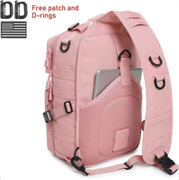 Sac à bandoulière tactique rose personnalisé AYPPRO, sac à bandoulière EDC OEM, sac modulaire MOLLE en nylon 900D, sac bandoulière pour vêtements techniques, randonnée en plein air