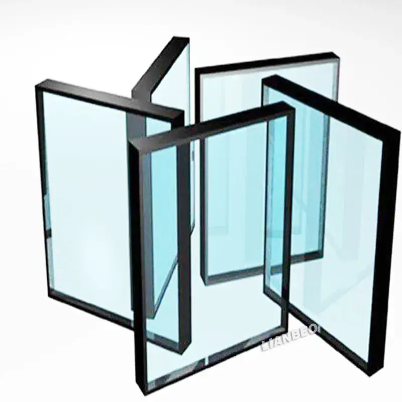 High Transparent Square Frosted Insulated Glass Customized Factory Product Good privacy Hollow Glass