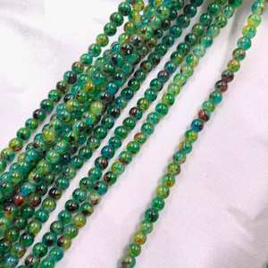 4mm verde naranja púrpura amarillo Color 64cm de longitud hornear pintado surtido de cuentas de <span class=keywords><strong>cristal</strong></span> Floral para la fabricación de joyas - Product Image 6