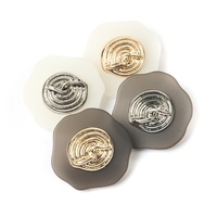 Boutons décoratifs en alliage métallique de haute qualité pour chemises, costumes, vestes, accessoires, vente en gros