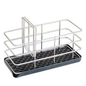 Nhà bếp thép không gỉ dishcloth Organizer đũa thoát giỏ miếng bọt biển giá bồn rửa bằng thép không gỉ chèn miếng bọt biển giá