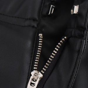 SHENZHU mujeres 2024 otoño nueva moda imitación <span class=keywords><strong>cuero</strong></span> <span class=keywords><strong>pantalones</strong></span> de piernas anchas Vintage cintura alta cremallera Fly <span class=keywords><strong>mujer</strong></span> tobillo <span class=keywords><strong>Pantalones</strong></span> - Product Image 6