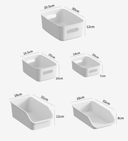 Cesto Organizador de Plástico para Cozinha, Caixa de Armazenamento de Alimentos, Atacado, Organizador Doméstico, Recipiente para Despensa, Cesto Utilitário
