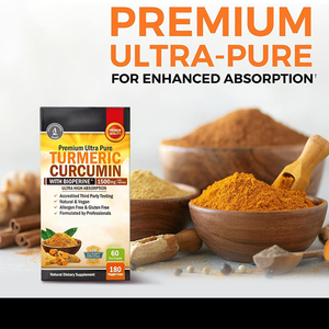 Suplemento herbal personalizado OEM, cápsulas de curcumina de cúrcuma, suplemento de soporte inflamatorio saludable y articulaciones naturales - Product Image 3