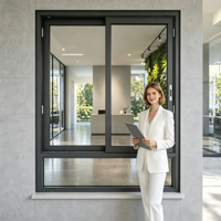 Ventana Corredera de Vinilo UPVC con Certificación CSA Energy Star, 1.8mm, 7 Cámaras, Vidrio Aislante Low-E para Villa