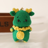 Porte-clés animaux au crochet faits à la main personnalisé vache Dragon serpent porte-clés poupée accessoires pour Noël Halloween Pâques Occasions