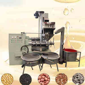 Presse à huile semi-automatique à froid et à chaud pour huile comestible, machine d'extraction commerciale d'huile de noix de coco, de palme, de sésame et d'olive en acier inoxydable - Product Image 1