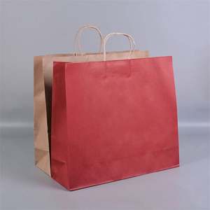 Sac en papier kraft brun écologique recyclé noir et blanc pour emballages alimentaires à emporter, sac cadeau, sac de magasinage avec poignée - Product Image 4