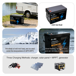 Batería de ciclo profundo LiFePO4 de 25.6V 100Ah con 4000 ciclos de vida útil para carrito de golf y fregadora de suelos, 2560Wh de energía, IP65 - Product Image 2