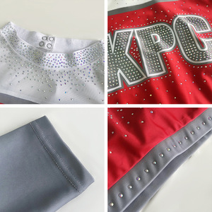 ชุดเต้นรำเชียร์แขนยาวกระโปรงสีดำชุดเชียร์ลีดเดอร์ออกแบบตามสั่ง - Product Image 6