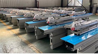 Scie à table coulissante cnc 3200mm avec rooter/bûche double lames scie à table coulissante verticale pour le travail des meubles en bois