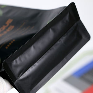 Soporte de válvula de bolsa de café de fondo plano reutilizable impreso personalizado cremallera lateral de papel de aluminio termosellado para alimentos para mascotas - Product Image 4