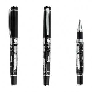 Bolígrafo de Lujo para Hombre, Diseño Elegante, Color Negro, con Rodillo, Sensación Cómoda al Tacto, Bolígrafo Metálico para Negocios - Product Image 2