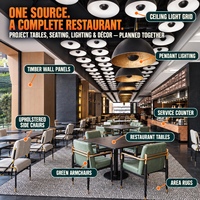 JEILI Kommerzielle Restaurant-Möbel Tisch- und Stuhl-Set Moderne Gepolsterte Stühle mit Metallrahmen für Hotel-Inneneinrichtungsprojekte