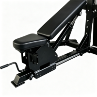 Équipement de fitness multifonctionnel 4-en-1 : Banc de musculation réglable, Planche de levage de poids, Machine à force convergente à levier