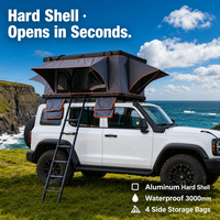 Carpa de Techo Zentopia de Apertura Rápida para las Cuatro Estaciones, Fabricada en Tela Oxford Impermeable, con Escalera para SUV 4x4, Diseño Ultrafino para 2 Personas