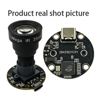Módulo de cámara de placa redonda USB2.0 de alta velocidad, tipo C, 4K, 8MP, 35mm, F1.8, FOV estrecho, FF MF, 3840 × 2160, cámara con sensor CMOS de 1/2 pulgadas