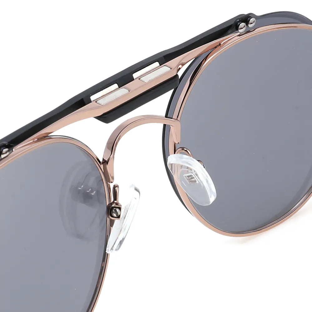 2024 neue modische damen magnetische clip-on-optikrahmen klassisch runde designer polarisierte sonnenbrille für individuelles logo