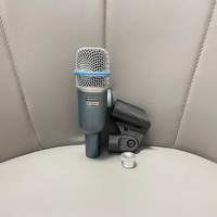 Microphone dynamique filaire Beta56A à directivité cardioïde avec suppression du bruit pour caisse claire, toms, grosse caisse, instruments à ventes métalliques, usage domestique et scénique