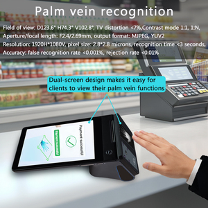 Solution de <span class=keywords><strong>paiement</strong></span> POS tout-en-un à reconnaissance veineuse palmaire avec processeur Octa-Core pour camions de restauration et système de point de vente pour petites entreprises - Product Image 6