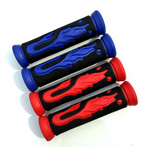 Poignées de guidon de VTT 22,2 mm 13 cm en caoutchouc souple antidérapant avec motif flamme en stock - Product Image 1