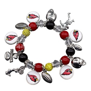 Pulseras Elásticas de Aleación Hechas a Mano con Cuentas de los Equipos de la <span class=keywords><strong>NFL</strong></span>, Éxito de Ventas Transfronterizo: Dallas Cowboys y Kansas City Chiefs - Product Image 4