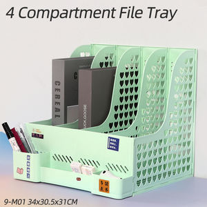 Porte-revues en plastique YUZMEI, porte-documents, porte-revues, porte-revues à 4 compartiments, organiseurs de revues - Product Image 1