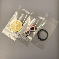 Sacs d'emballage en plastique BOPP transparents refermables personnalisés en gros avec impression de logo sur mesure pour accessoires de mode et colliers