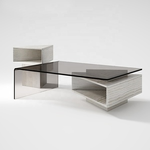 2024 <strong>Turkish</strong> Modern Luxury Living Room Center <strong>Table</strong> <strong>Coffee</strong> <strong>Table</strong> <strong>Set</strong> with Natural Marble Top - Product Image 5