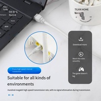 Cable de Conexión CAT5 CAT5E de 15m para Procesamiento y Fabricación de Marca |   Material CCA de 26 AWG |   Flexibles y Duraderas para Redes de Gimnasios