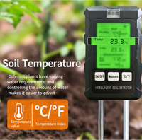 Testeur d'humidité du sol multifonction 6-en-1 de haute qualité et pH-mètre avec capteur de lumière, plage d'humidité du sol 10%-90% HR