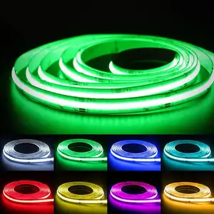 Leading Supplier Manufacturer 14W 12V 10MM With Silicon Glue Covering IP65 Waterproof 756chips Cob Rgb Led Strip