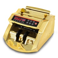 0288G plaqué or LCD affichage multi-monnaies billet de banque compteur de billets Logo personnalisable USD/EUR/CAD/TRY/Etc. Détecteur d'argent