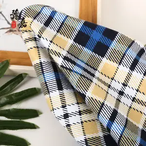 Custom fashion 100% cotton check pattern yarn dyed melange plaid flannel fabric for hometextile shirts
